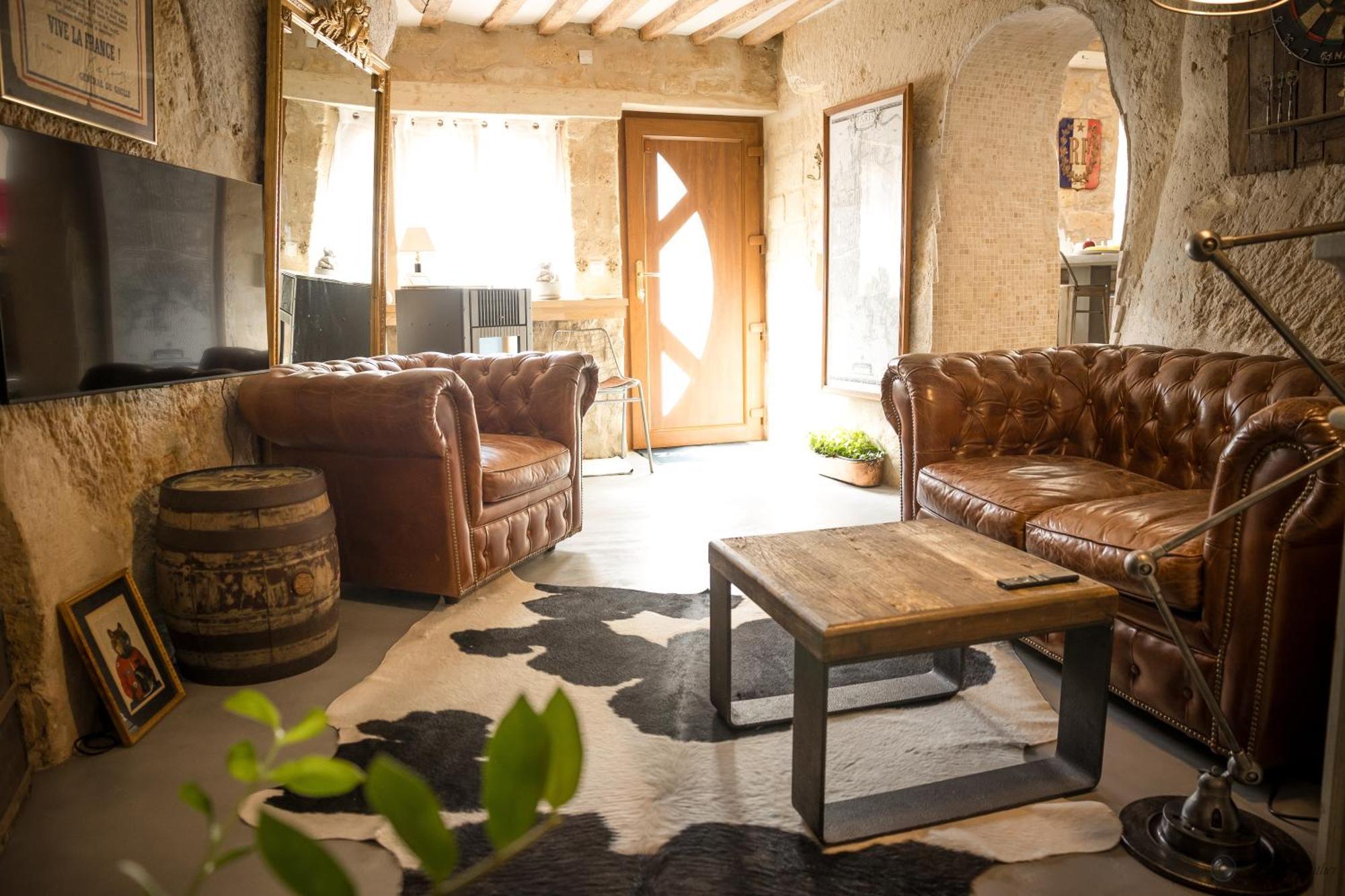 Chez Millouz - Triplex Semi-Troglodyte Lägenhet Pontoise Exteriör bild
